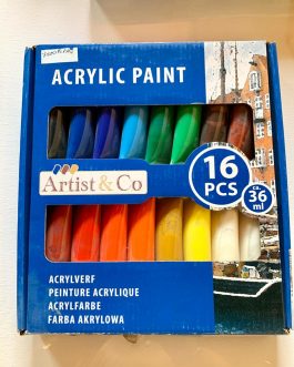 Pack de 16 pièces de 36 ml de tubes d&rsquo;acrylique